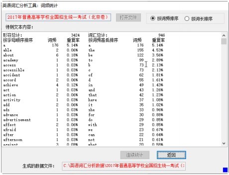 英语词汇分析工具下载 英语词汇分析工具下载