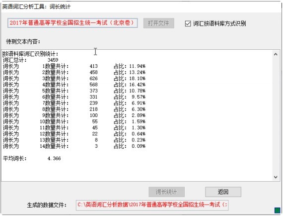 英语词汇分析工具下载 英语词汇分析工具下载