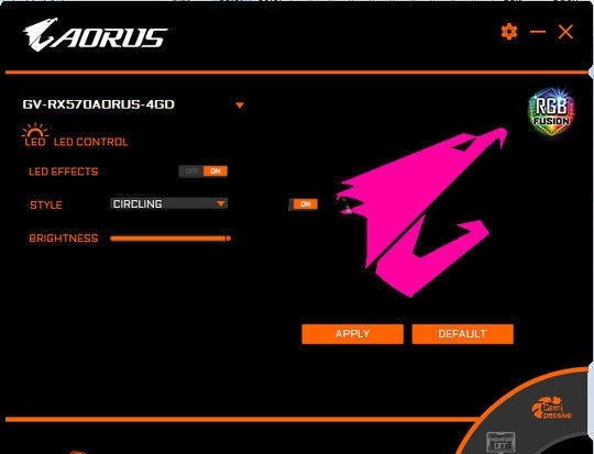 Aorus engine как настроить вентиляторы на видеокарте