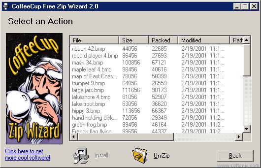 CoffeeCup Free Zip Wizard 3.0