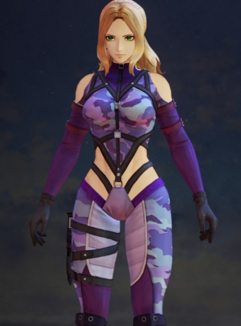 破晓传说奇莎兰紫色紧身衣mod