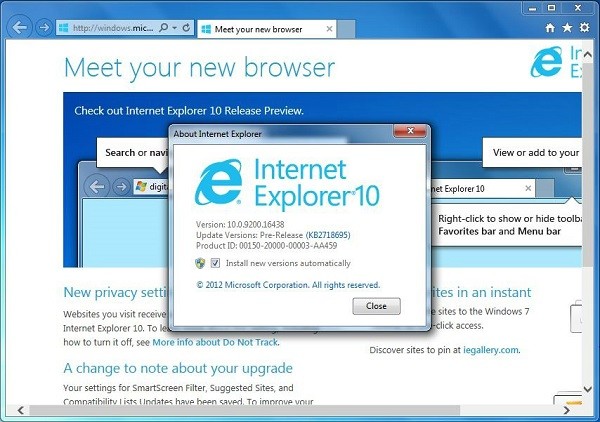 Internet Explorer 10(64位)下载