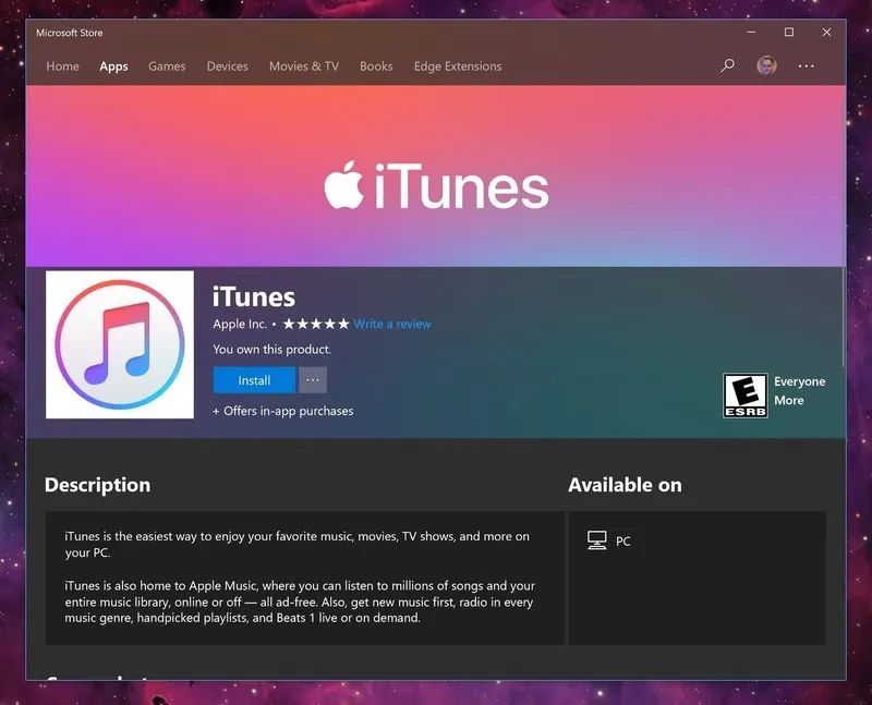 not able to install itunes on windows 10