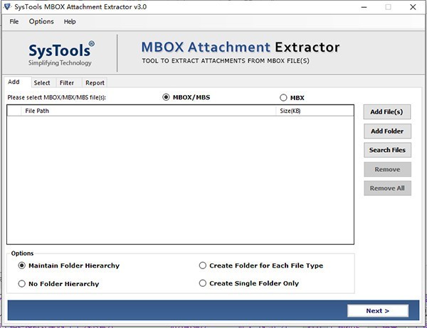 SysTools MBOX Attachment Extractor(ʼ)