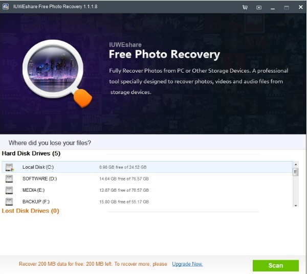 IUWEshare Free Photo Recovery