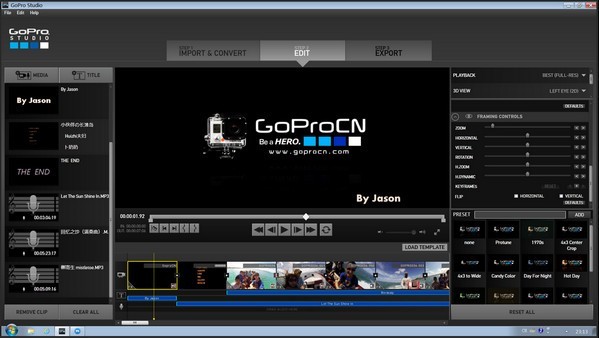 GoPro Studio视频编辑软件