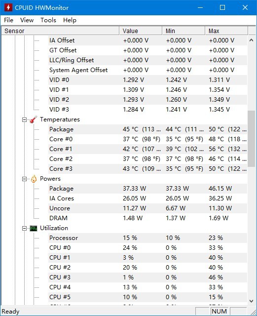 HWMonitor监测硬件工具