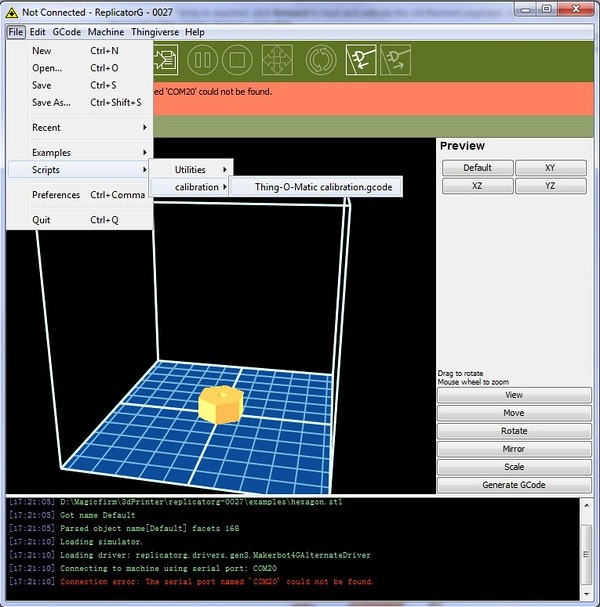 3d打印机控制软件(ReplicatorG)