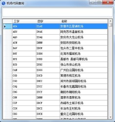 机场代码查询器 1.0绿色版
