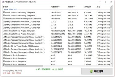 VisualStudio扩展清理工具