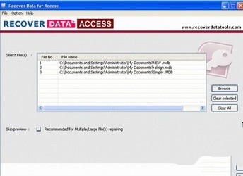  Recover Data for Corrupt Access File 1.0