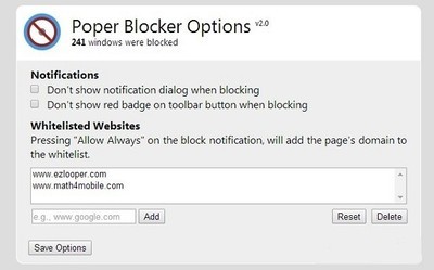 PoperBlockerChrome屏蔽弹出式广告插件