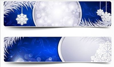 精美圣诞雪花banner矢量素材