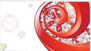 陀螺花纹背景矢量素材
