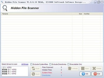 HiddenFileScanner扫描磁盘隐藏文件