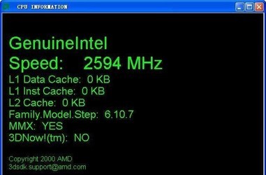  AMD CPU Information Display Utility 1.0