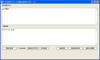 中文转拼音TTP