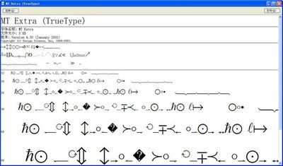 MTExtra.ttf字体