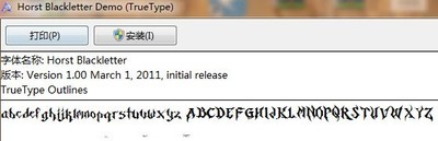 HorstBlackletter纹身设计英文字体