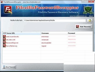  FilezillaPasswordDecryptor 1.5