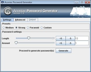 AconiacPasswordGenerator